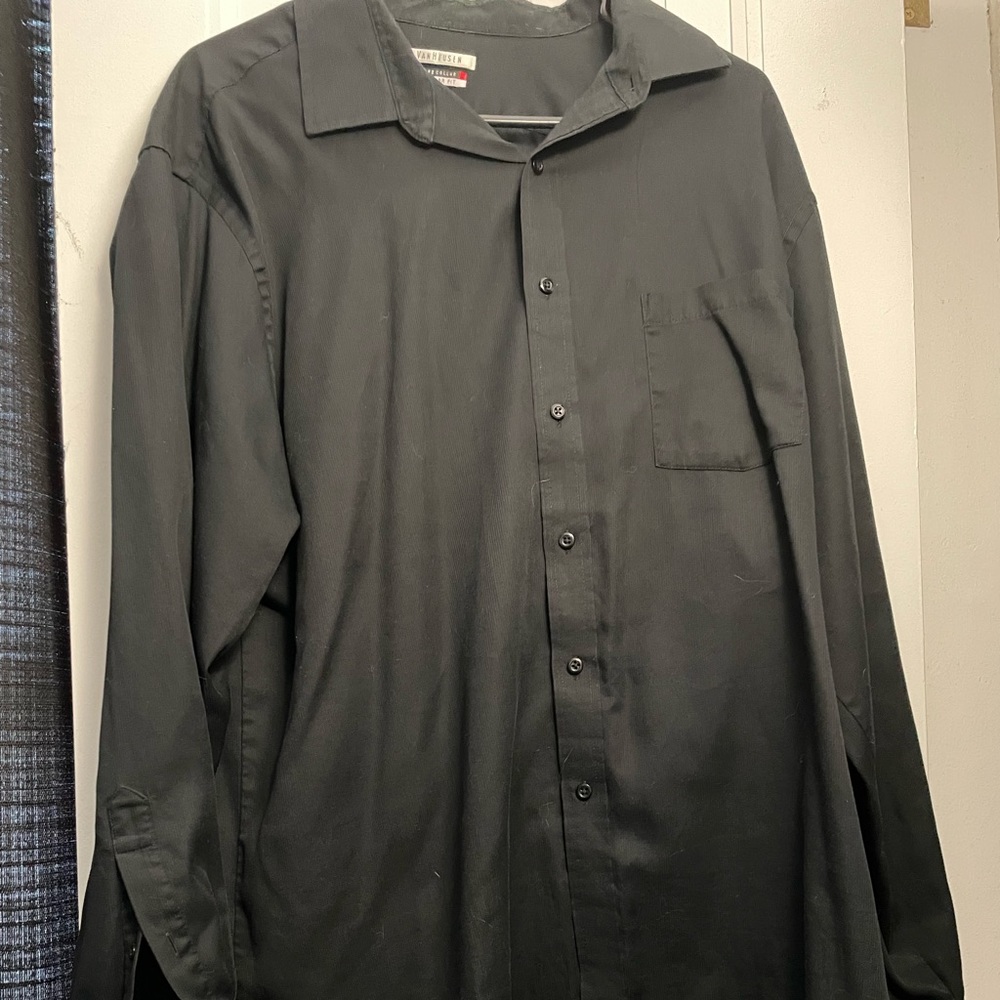 Black button down